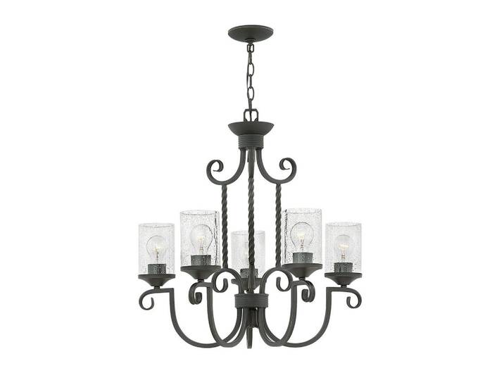 Elstead Lighting Kronleuchter, Schwarz, Metall, Glas, 82.8 cm, RoHS, Lampen & Leuchten, Innenbeleuchtung, Kronleuchter
