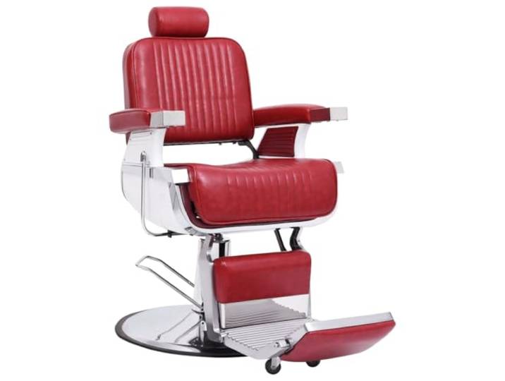 HKPWRBFG Friseurstuhl, Drehbarer Salon-Sessel mit Kopfstütze & Fußstütze Aus strapazierfähigem Kunstleder, Höhenverstellbare Rückenlehne