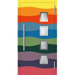 Aluminium Haustür RC2 "OLGA" 78 mm Wunsch-RAL-Farbe außen öffnend DIN rechts