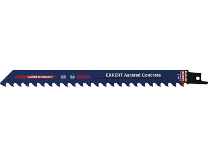 Bosch 1x EXPERT Aerated Concrete S1141HM reciprozaagblad (voor Cellenbeton, Lengte 225 mm, Professional Accessoires Reciprozaag)