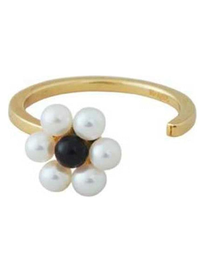 Design Letters Vergold. Ring ''My Flower'' mit Perlen und Edelstein - onesize