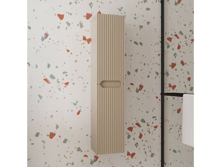 Hochschrank COLORIA montiert 2 Türen 22 x 120 x 26cm Braun/Taupe