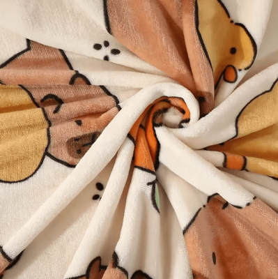 Inspire Curations Cute Capybara Flannel Throw Blanket dlm Capybara 100x150cm