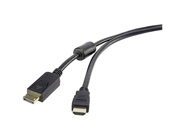 Renkforce RF-3301446 DisplayPort-kabel DisplayPort/HDMI Adapterkabel DisplayPort-stekker, HDMI-A-stekker 3.00 m Zwart