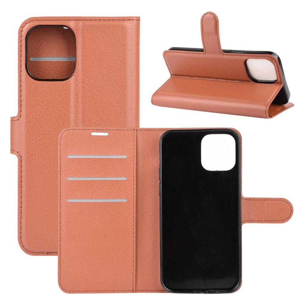 Cover-Discount iPhone 12 / 12 Pro - Leder Etui Hülle braun (Apple iPhone 12, Apple iPhone 12 Pro) (101121650I)