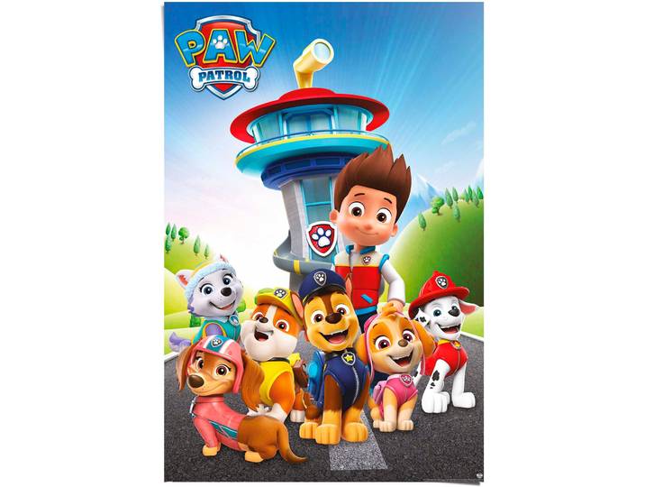 Poster REINDERS Paw Patrol team , bunt (farbe bild(er): mehrfarbig), B:61cm H:91,5cm, Papier, Bilder, Poster