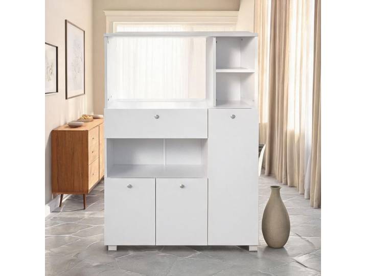 Panneaux de particules mélaminé blanc - meuble de cuisine polyvalent avec - Blanc Panneaux de particules 90 x 40 x 120 cm