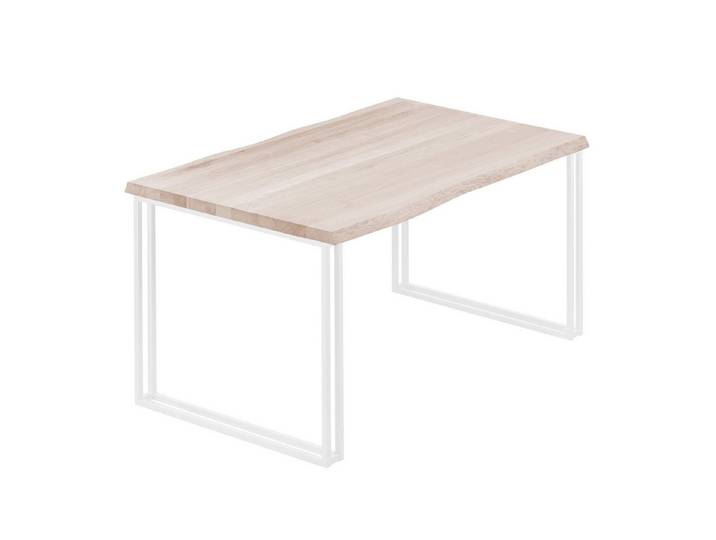 LAMO Manufaktur Baumkantentisch Frame Esstisch Massivholz inkl. Metallgestell (1 Tisch), Baumkante massiv
