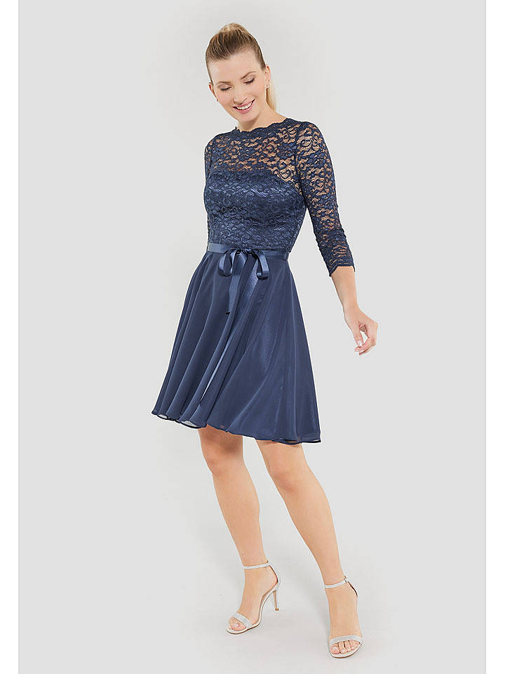 SWING Kleid in Dunkelblau - 44
