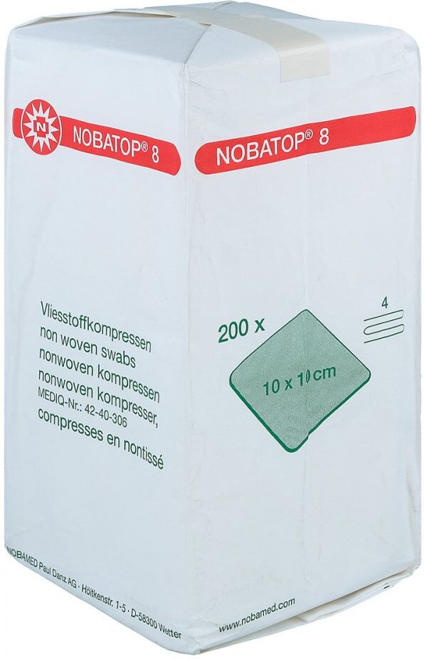 Nobatop 8 Kompressen 10x10cm unsteril 200stk