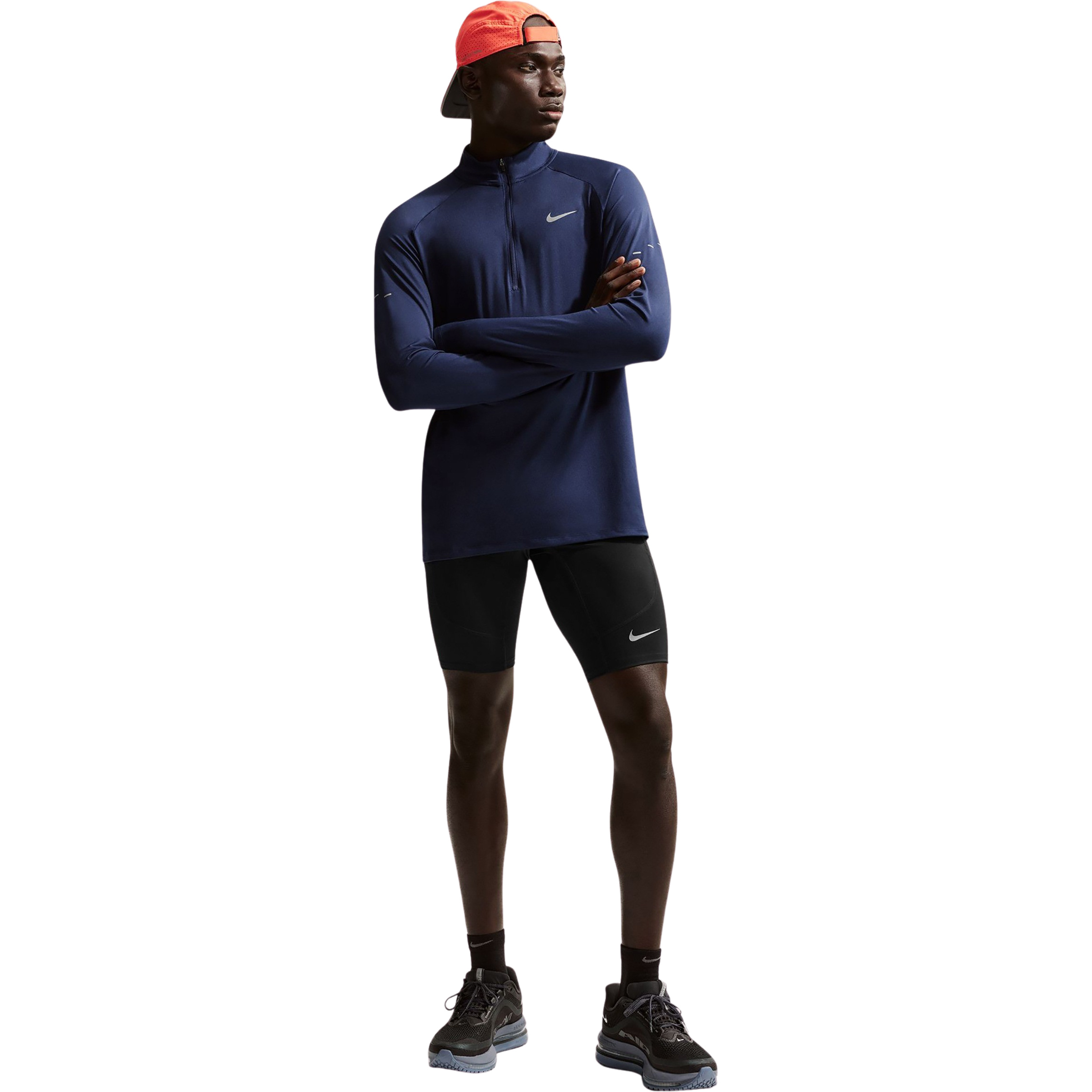 Nike Df Stride Half Tights Herren Tights & Leggings schwarz Größe XXL Trailrunning | Laufen Elastisch