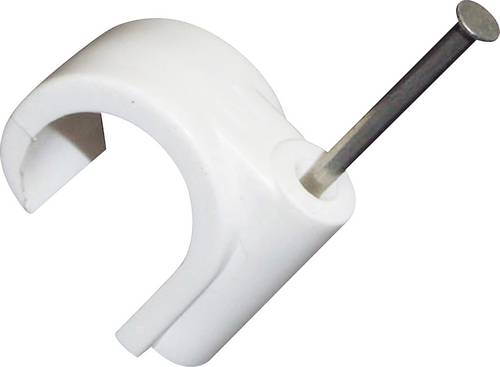 TRU Components Nagelschellen 523530 Bündel-Ø-Bereich 14mm (max) Weiß (matt) 100St.