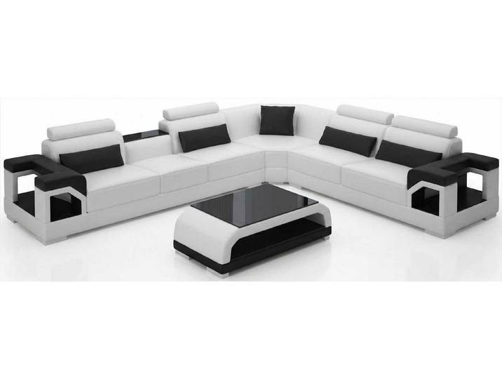 Xlmoebel Ecksofa Moderne Wohnlandschaft Weiß mit Couchtisch und Premium Design, 2 Teile, Special features