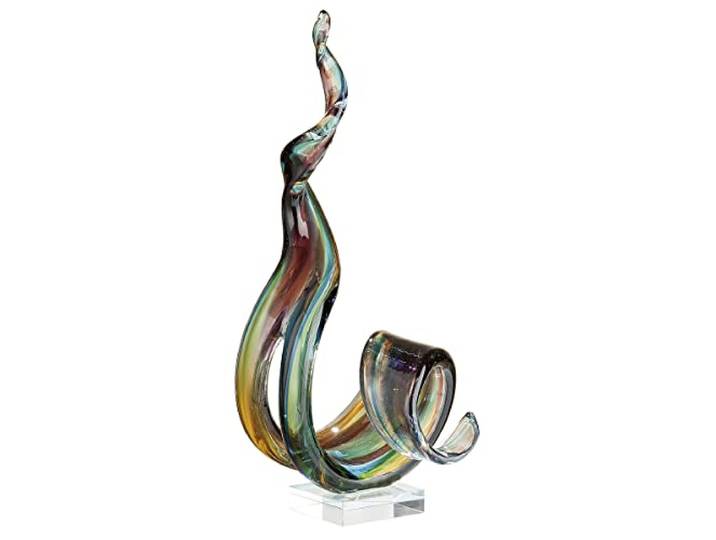 GILDE GLAS art Sculptuur Marea - decoratief object handgemaakt van glas H 38 cm