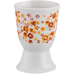 6x Cilio Eierbecher Amici Blumen, Eierbecher, Weiss, Mehrfarbig