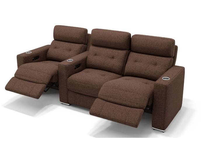 Stoff Kino 3-Sitzer Sofa MATERA Relaxcouch Stoffbezug