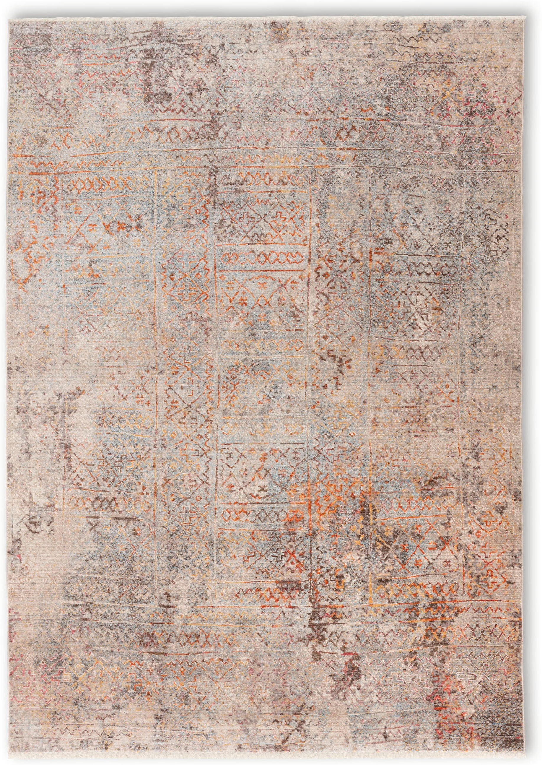 Teppich "Mystik 241", bunt, B:133cm H:7mm L:185cm, Kunstfaser, SCHÖNER WOHNEN-KOLLEKTION, Teppiche, Teppich, Vintage Look, weiche Oberfläche, Wohnzimmer bunt B : 133cm 1 Stk., 7mm, L: 185cm