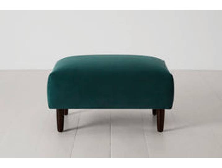 Polsterhocker Model 05, Eisvogelblau