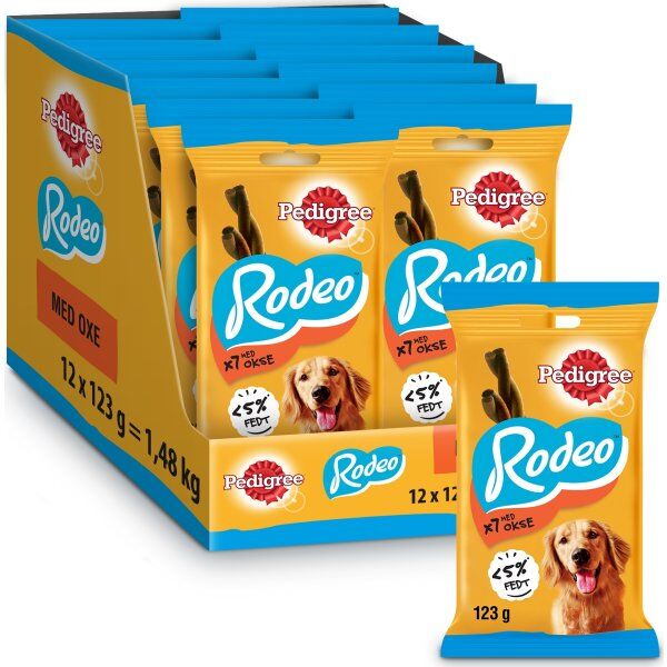 Pedigree Rodeo Tyggestænger, Okse, 7 Stk.