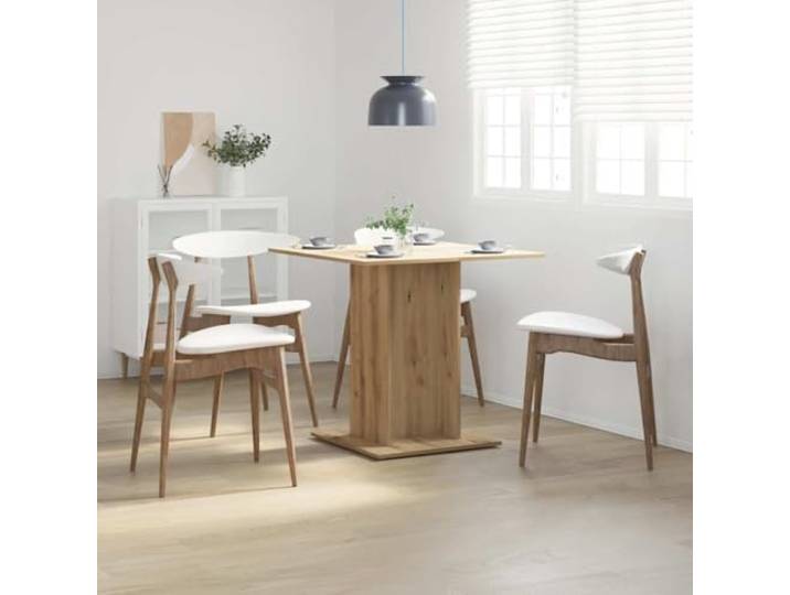 HEFZGDB Esstisch Artisan-Eiche 80x80x75 cm Holzwerkstoff mit robuster Tischplatte, langlebig und pflegeleicht für Essbereich, minimalistisches Design, Stabiler Couchtisch