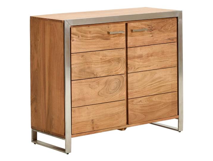 Livetastic Kommode, Akazie, Holz, Metall, Akazie, Hartholz, Holz, 1 Fächer, 100x85x40 cm, Holzmöbel, Kleinmöbel Holz, Holzkommoden