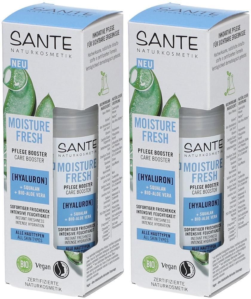 SANTE Moisture Fresh Pflege Booster Hyaluron Creme 2x 2x50 ml