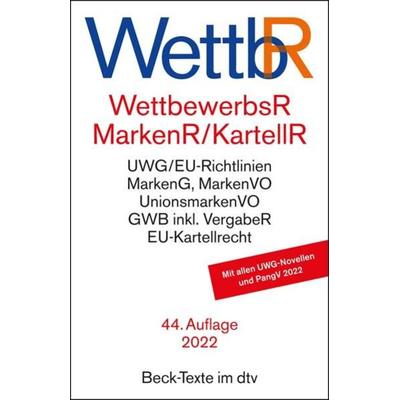 Wettbewerbsrecht, Markenrecht und Kartellrecht, Taschenbuch von , dtv, 978-3-406-78553-5