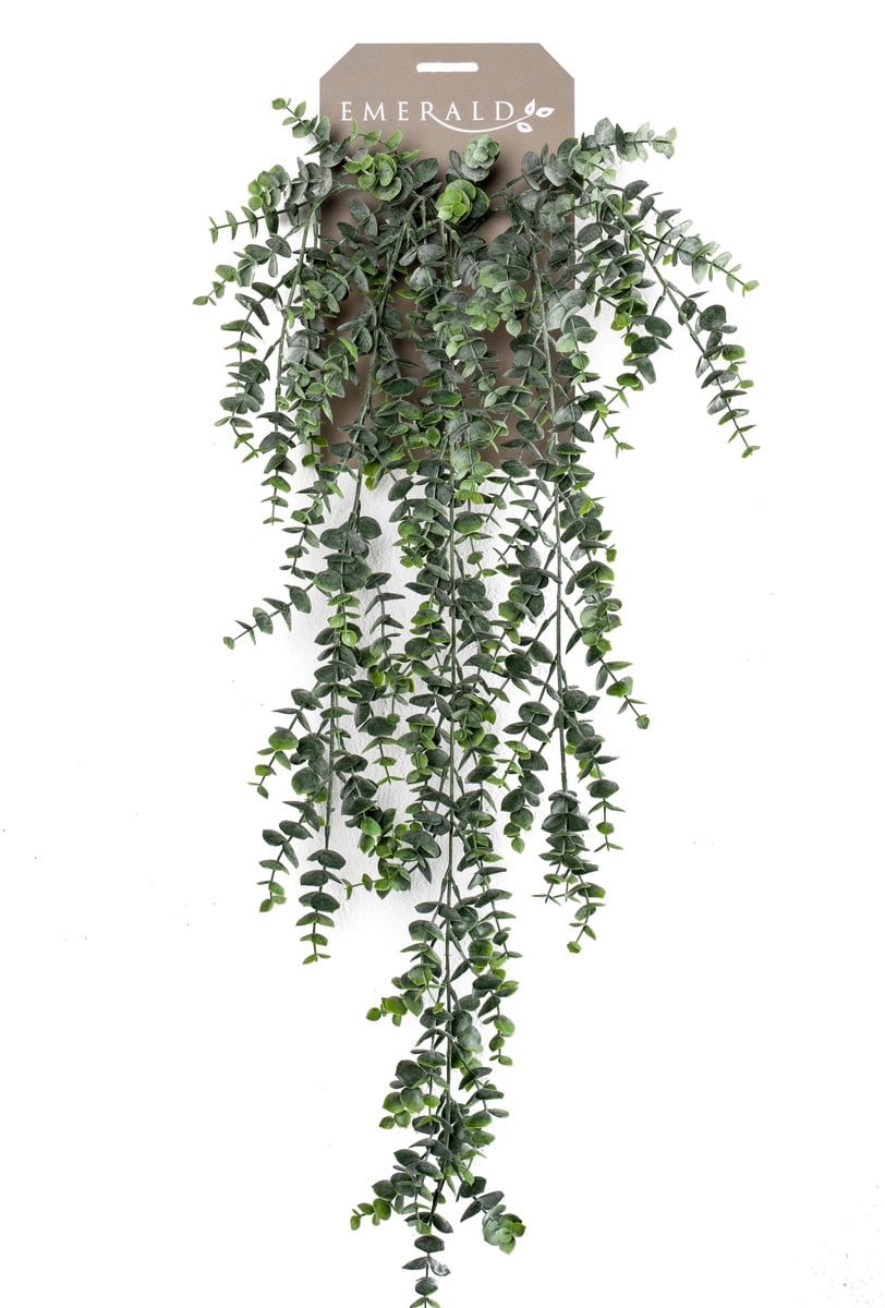 Emerald - Kunst Hangplant Eucalyptus 75cm - Kunstplant voor binnen