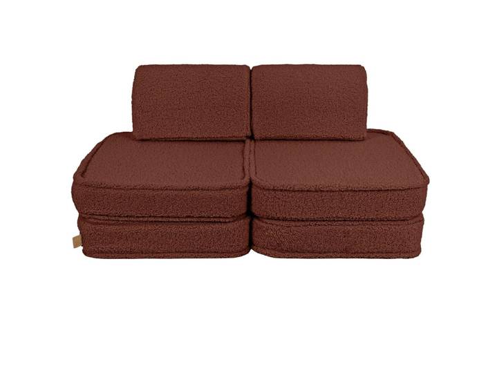 Canapé modulable enfant en peluche 4 pcs
