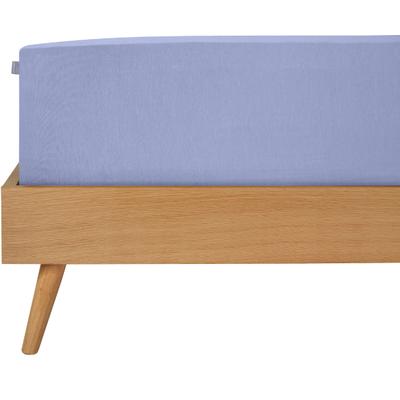 Spannbettlaken SCHIESSER "Elli aus weicher Baumwolle mit Elasthananteil für flexiblen Sitz", lila (lavendel), B:100cm L:200cm, Jersey-Elasthan, Obermaterial: 97% Baumwolle, 3% Elasthan, Bettlaken, Spannbettlaken, für hohe Matratzen und...