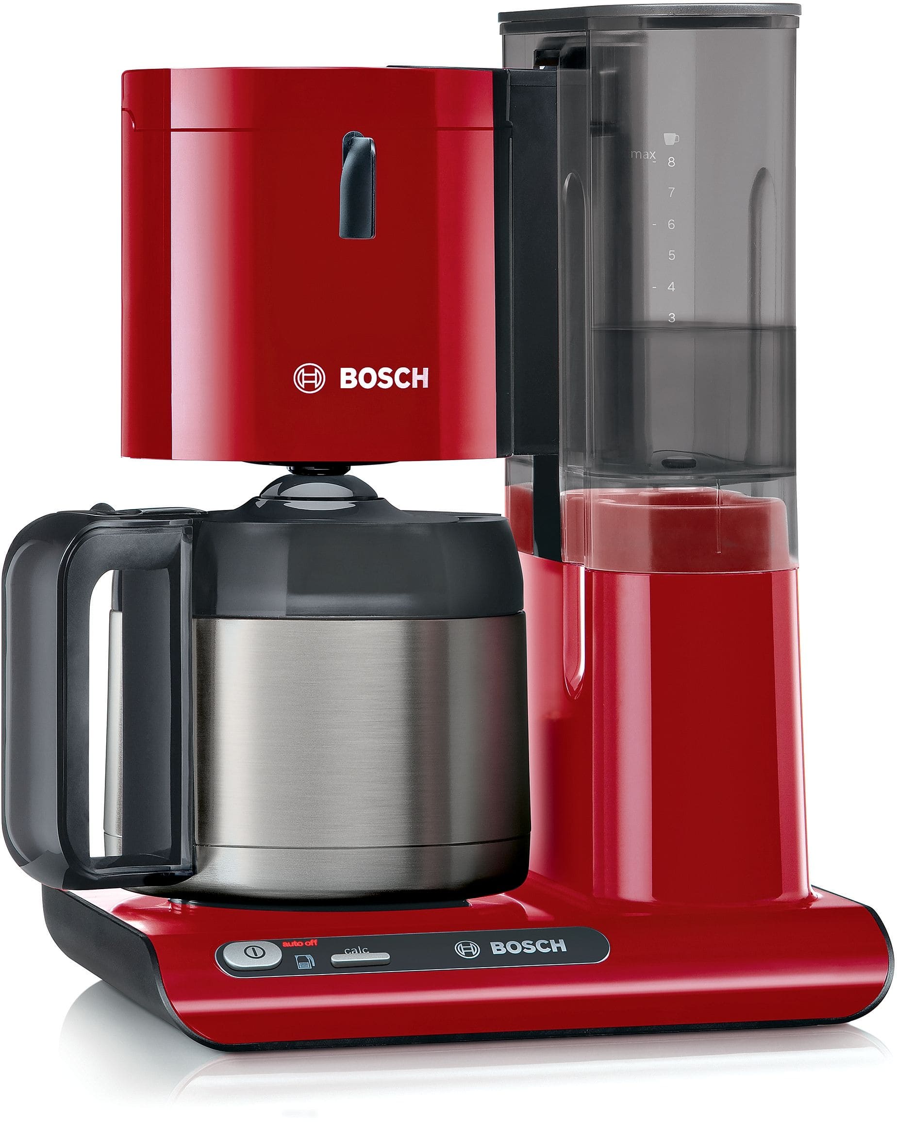 Bosch TKA8A054 Styline 8 Tassen Filterkaffeemaschine 1,1 l (Rot)