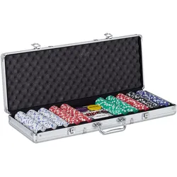 Relaxdays Pokerkoffer (Multilingual, 2 - 6 Spieler)