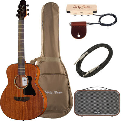 Harley Benton GS-Travel Mahogany Bundle Natur matt