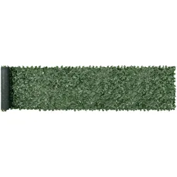VEVOR Sichtschutzzaun 990x5020mm künstlicher grüner Wandschirm Efeuzaun mit Netzgeweberückseite und verstärkter Verbindung, künstliche Hecken mit Weinblättern als Dekoration für Garten Hof Balkon