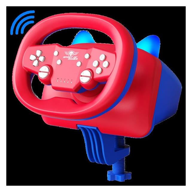 Spirit Of Gamer Kormány - RACE WHEEL PRO AIR (PC/PS3/PS4/Switch/Android kompatibilis, piros/kék) (Android, PC, PS3, PS4, Switch) (PERSPISOGRWPARE)