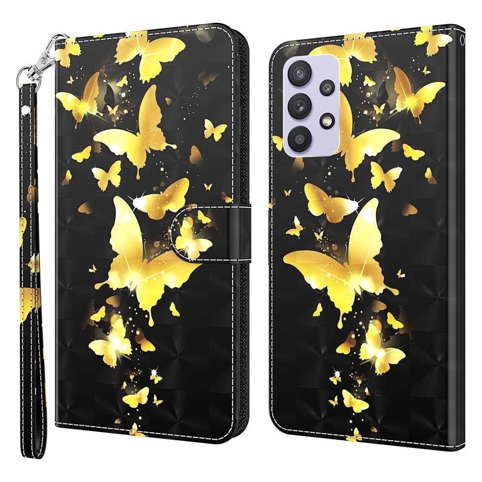Cover-Discount Galaxy A32 5G - Etui Glitzer Effekt Schmetterling gold (Samsung Galaxy A32 5G) (101232157B)