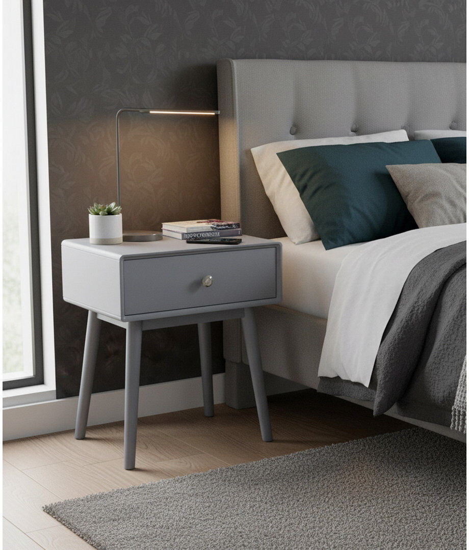 Fairmont Park Four Leg Rectangular Side Table Grey 48cm H X 40cm W X 30cm D