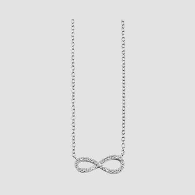 Kette ohne Anhänger ADELIA´S "Halskette mit Anhänger – Unendlichkeitszeichen aus 925 Silber", silber, Halsketten, Damen, 42cm, Silber 925 (Sterlingsilber), Ideal als Geschenk – dezent und elegant