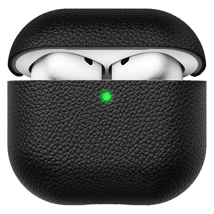 Keybudz Artisan AirPods 4 Leder Case (Kopfhörer Hülle) (AP4_S3_BLK)