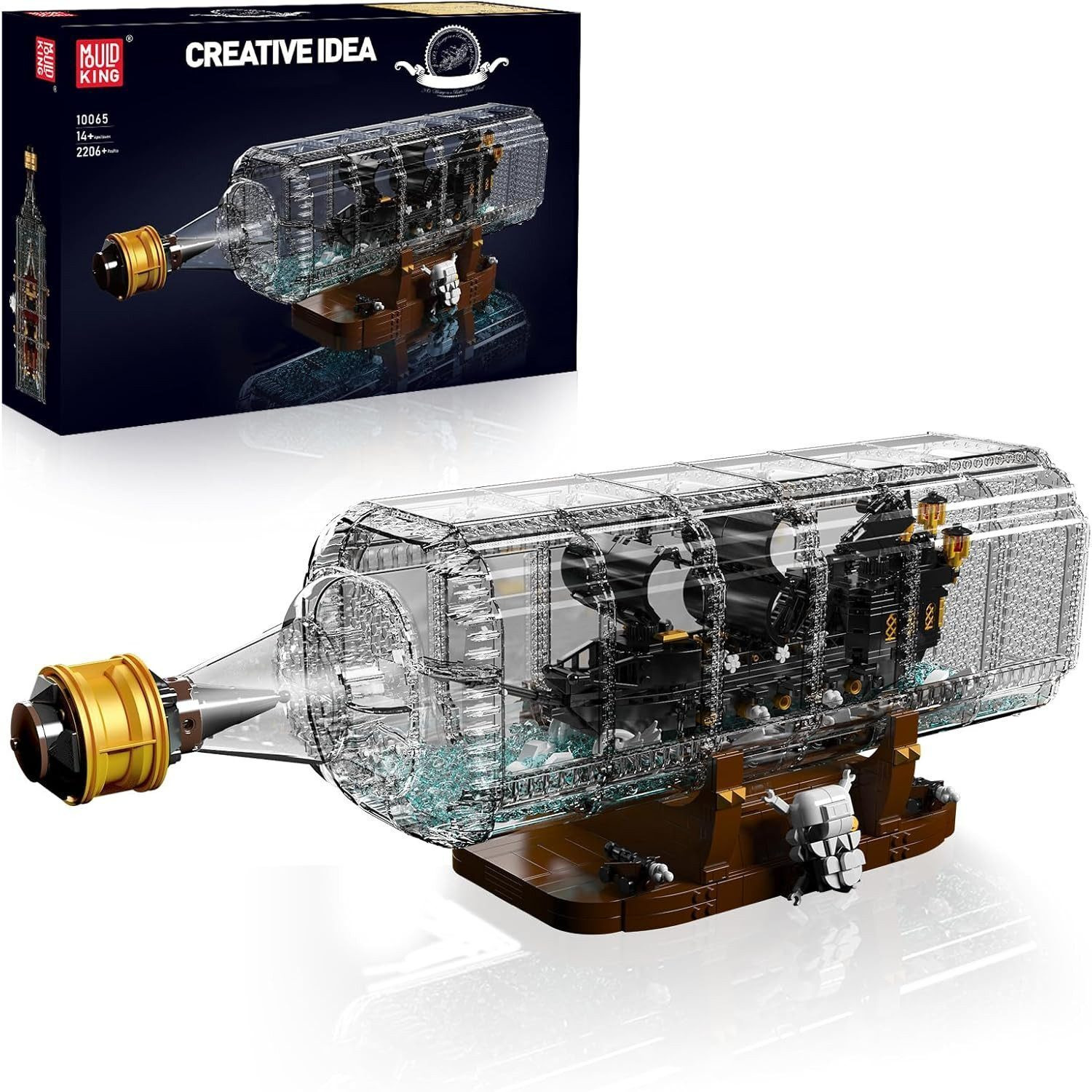 COIL Black Pearl Piratenschip in een fles Constructieset met 2206 onderdelen, Model 10065