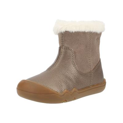 Stiefelette GEOX "Geox Stiefelette Leder", Damen, Gr. 20, braun, Leder, Schuhe Stiefelette