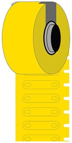 Brady BM-3-7599-YL-R etiquetas de polietileno amarelas 25 mm x 5,7 mm