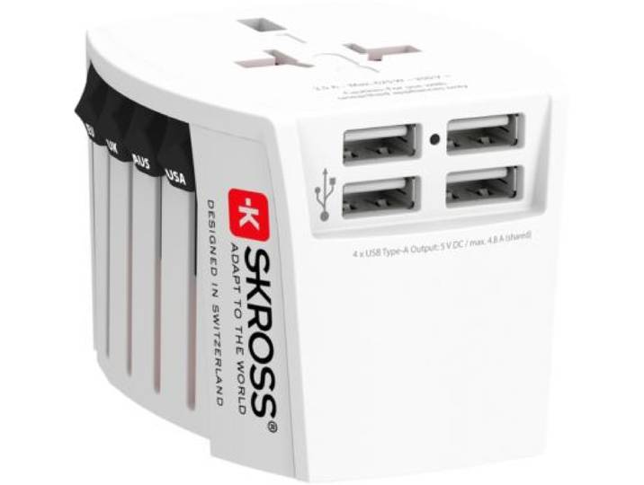 Skross - Adaptateur De Voyage Universel 4 Usb