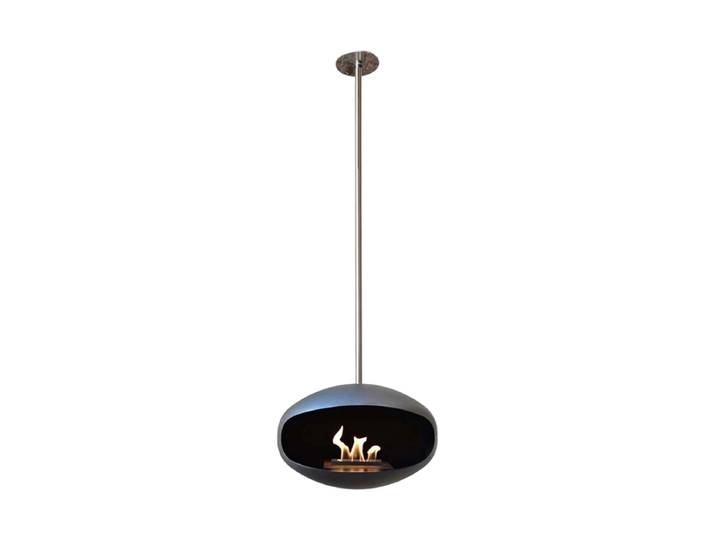 Design Bioethanol Kamin „Cocoon Aeris“ - Schwarz/Silber Schwarz, Silber Cocoon Fires