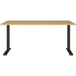 Germania-Werke Schreibtisch höhenverstellbar (manuell) »Downey« 160 cm braun, 160x91x80 cm