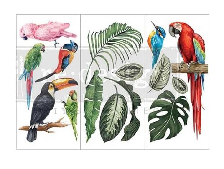 Prima Marketing Re-Design Decor Transfers 6 X12 3/Bladen-Tropische Vogels