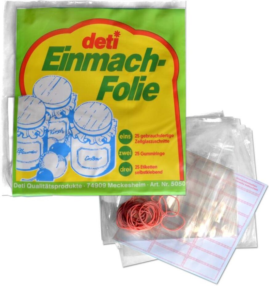 Vina Einmachfolie mit Zellglasfolie 25 Stück