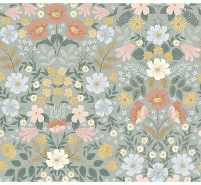 Rifle Paper Co.Bramble Garden Sage Peel and Stick Wallpaper