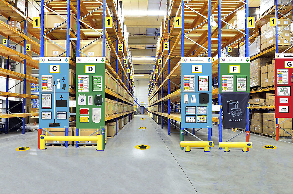 Regal-Infoboard Einzelmarkierung, Bewertung, HxB 2000 x 900 mm, gelb kaiserkraft