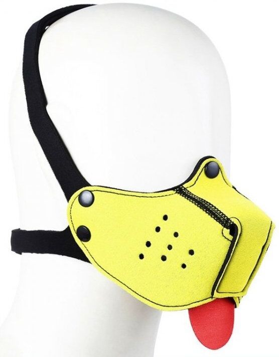 Kinky Puppy Museau + Langue Néoprène Puppy Jaune